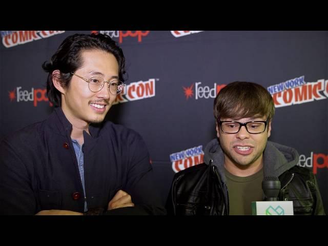 Steven Yeun & Charlie Saxton, Trollhunters - New York Comic Con 2016