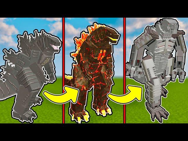 КАК МЕНЯЛАСЬ ГОДЗИЛЛА И ЕГО ЖИЗНЕННЫЙ ЦИКЛ В МАЙНКРАФТ Godzilla Minecraft