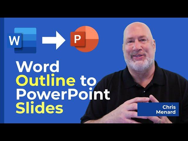 Word to PowerPoint - Use Slides from Outline to import Word into PowerPoint