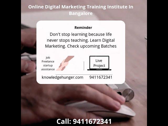 Online Digital Marketing Training Institute In Bangalore