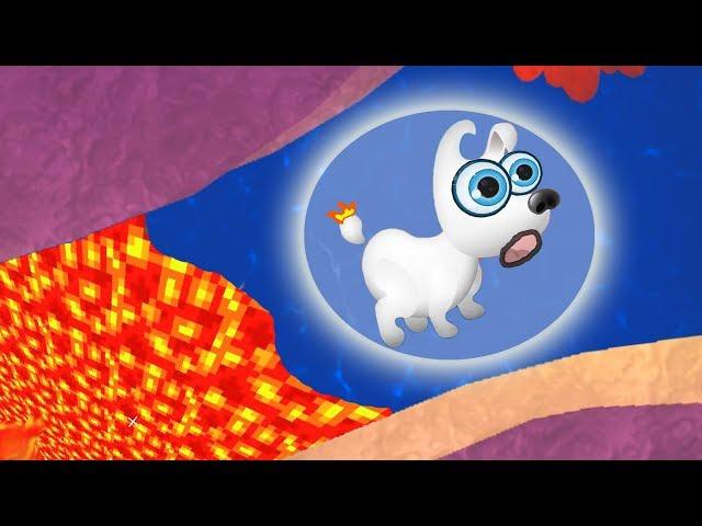 New Adventures of Mimpi. #12. We escape from underwater lava. MIMPI cartoon game for children