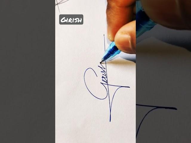 Girish name signature style ️ | G letter signature | #shorts #youtube #signature