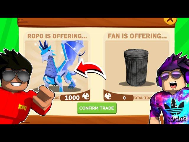 TRADING EPIC DRAGONS for trash... Roblox Dragon Fire!