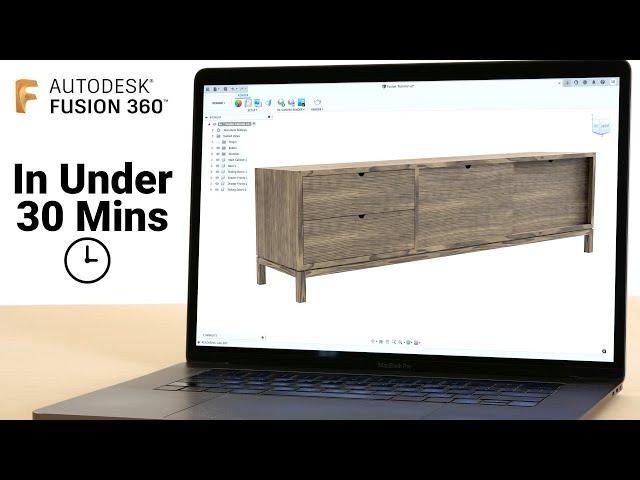 Fusion 360 for Woodworkers | Model a Complete Project in 30 Minutes