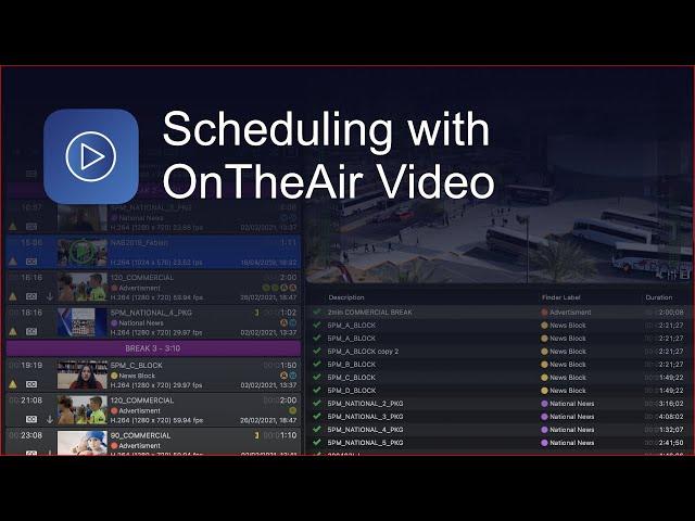 OnTheAir Video - Using the new scheduler of OnTheAir Video 4