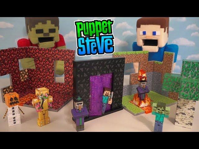 Minecraft Overworld Biome Playsets Action Figure Nether Birch Forest Exclusive Jazwares Unboxing