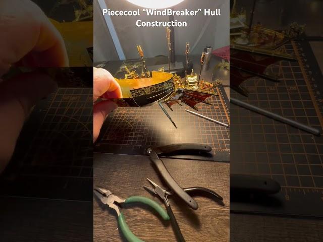 Piececool “WindBreaker” Hull Construction #piececool #3dmodeling #metalmodels #art #artmodel #model