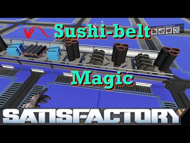 Using smart splitter for sushi belts in Satisfactory | tutorial