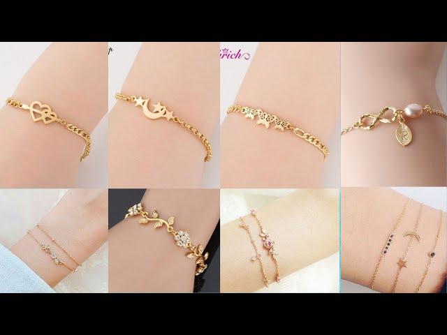 Stylish lightweight chain bracelet designs 2023 collection for modern girls and ladies