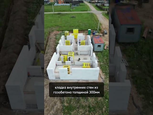 Строительство одноэтажного дома . Дом из газобетона площадью 170 м2. #строительстводомов
