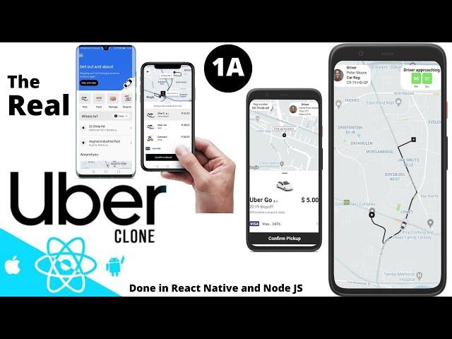 The Real Uber Clone in React Native & Node.JS + MongoDB Part 1A  (a Full Stack Project)