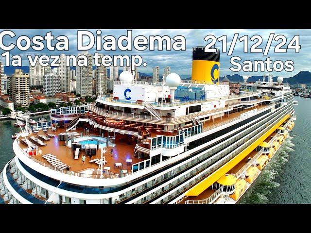 COSTA DIADEMA cruise ship Santos 21/12/24 @naviodecruzeiroenovidades arriving #cruise