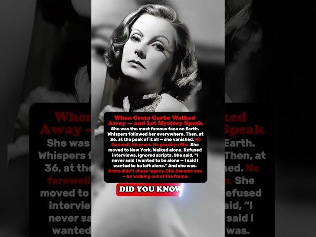 Greta Garbo Vanished #inspiration #gretagarbo