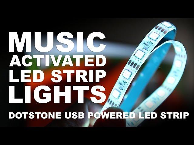 Music Activated LED Strip Lights - DotStone RGB Music Sync USB LED Light Strip