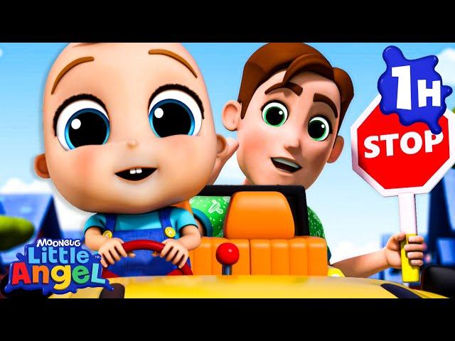 Singalong! Red Light / Green Light with Baby John | Little Angel | Melody Time: Moonbug Kids Songs