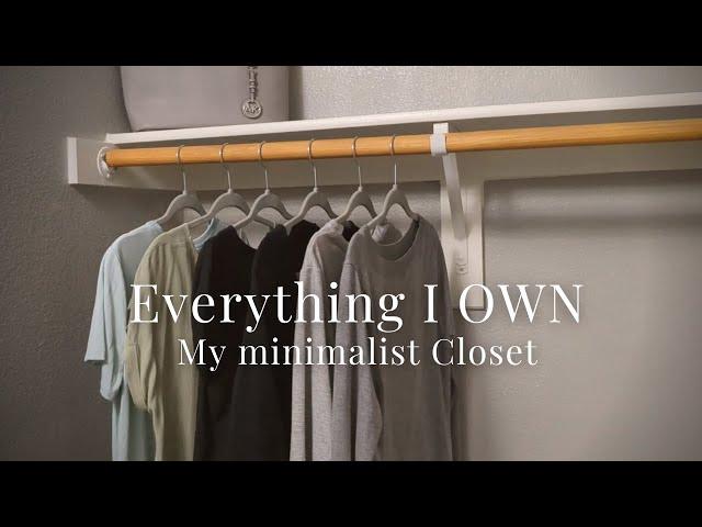 Everything I OWN in my CLOSET / from 500 to 50 items + try on | MINIMALISM 