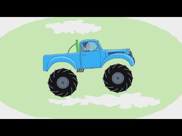 Мультик - Раскраска. Учим Цвета - Монстр-трак / Monster truck - Развивающий мультик про машинки