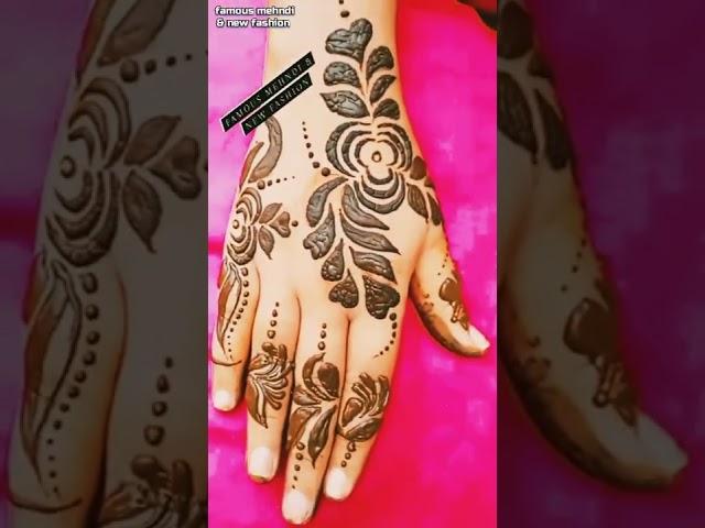 #shorts #mehndi #trendy mehndi #famous mehndi & new fashion|backhand mehndi |latest mehndi design