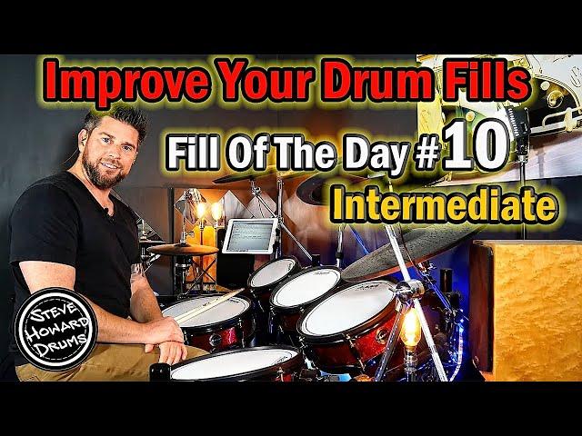 Improve Your Drum Fills -  Drum Fill Of The Day #10 Intermediate Tutorial Lesson