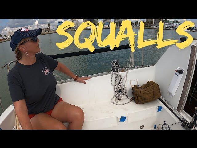 Colleen's First Time at the Helm and Navigating Squalls