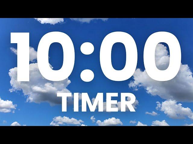 10 Minute Timer for Church | Bright Clouds Theme