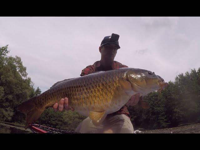 Carp Fishing from SUP board with bread
