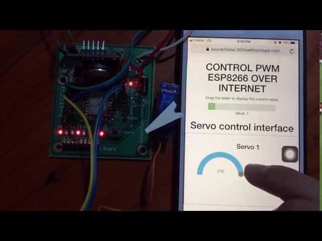 Control Servo over internet with ESP8266