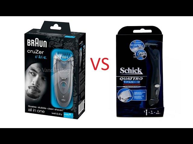 Обзор электробритвы  Braun CruZer 6 Face и  Schick Quattro Titanium