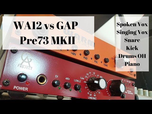 Warm Audio WA12 vs. GAP Pre73 MKII mic preamp shootout