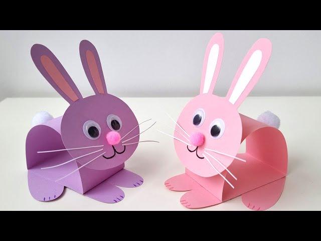 BUNNY from paper EASTER crafts DIY Paper crafts for Easter Paper toys DIY