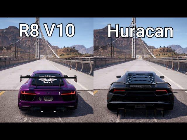 NFS Payback - Audi R8 V10 plus vs Lamborghini Huracan - Drag Race