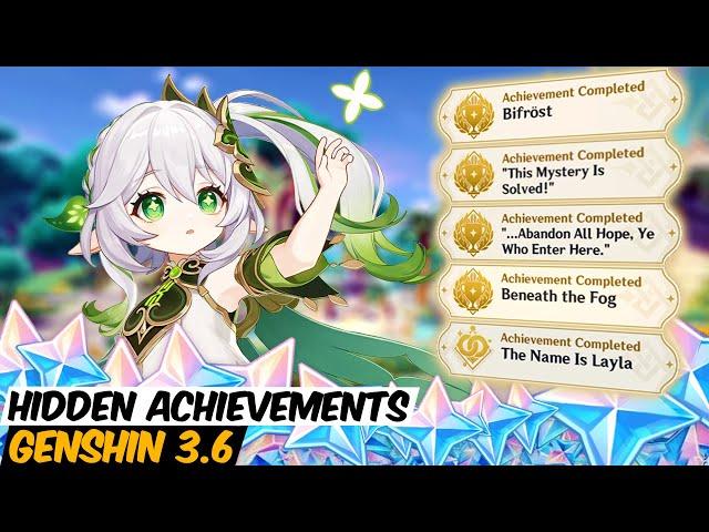 Genshin Impact 3.6 ALL HIDDEN ACHIEVEMENTS Full Guide | Genshin Impact