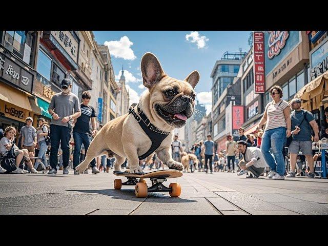 Small Law Fight Walking Street Skateboarding, Skilled Attracting Onlookers