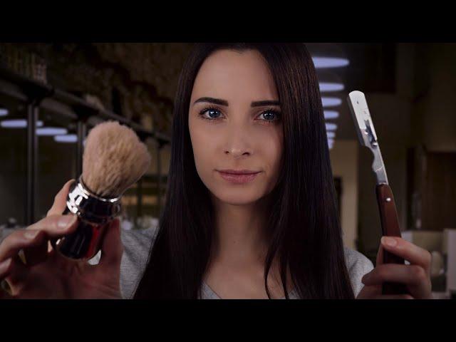 ASMR Deutsch Friseur Roleplay für Männer  Haare schneiden und Bart rasieren  Personal Attention