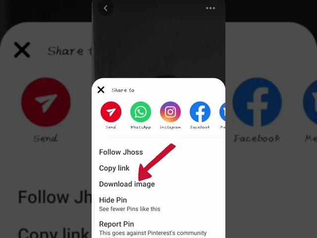 How to download pinterest picture in mobile gallery