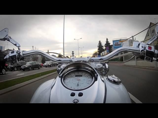 Yamaha Road Star 1700 short city trip GoPro 2 HD