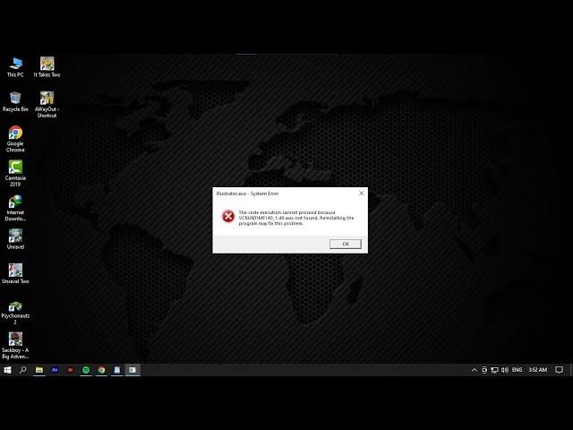 How To Solve Adobe Illustrator_VCRUNTIME140_1.dll