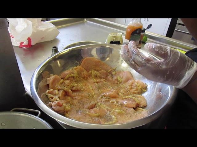 Chef Alex prepares Seared Dijon Chicken.