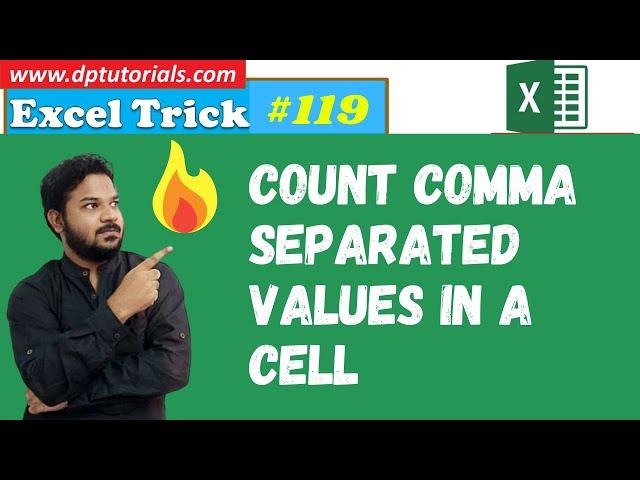 How To Count Number Of Commas Separated Values In A Cell In Excel