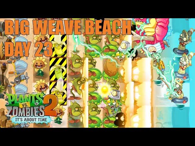 Plants vs Zombies 2 - Big Wave Beach Day 23 Walkthrough | PvZ 2 | Android Gameplay