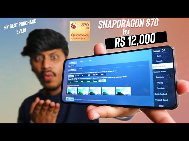 Cheapest Snapdragon 870 Smartphone at ₹12,000* in 2022. *90FPS BGMI KING*