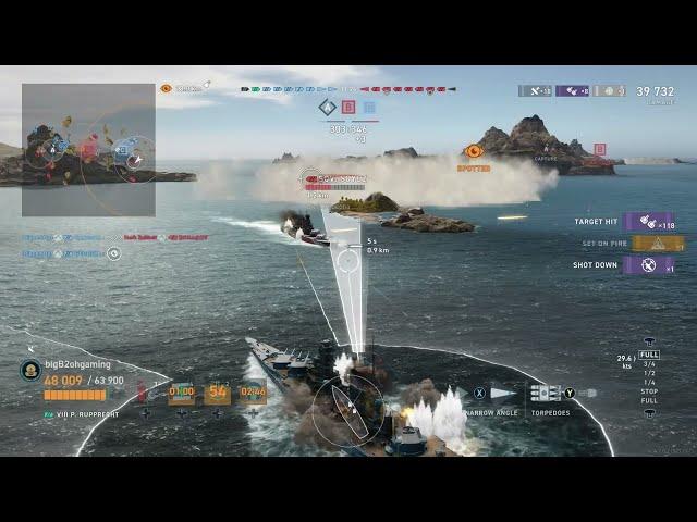 New T8 Prinz Rupprecht insane secondary battleship (World of Warships Legends)