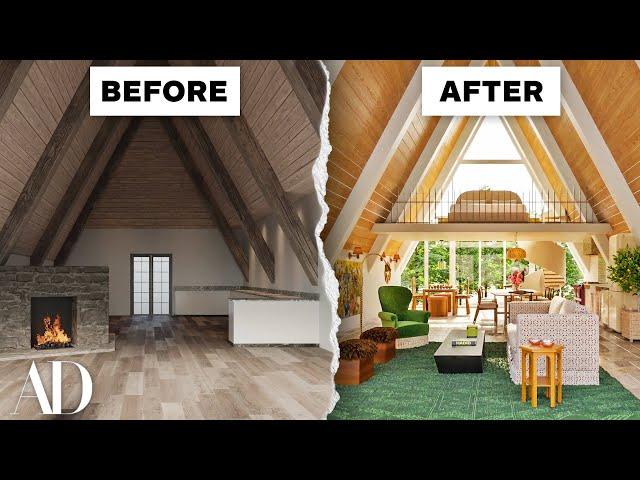 3 Interior Designers Transform The Same A-Frame Cabin | Space Savers | Architectural Digest