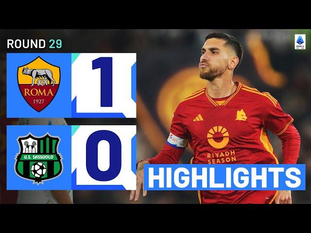 ROMA-SASSUOLO 1-0 | HIGHLIGHTS | Pellegrini secures three points for Giallorossi | Serie A 2023/24