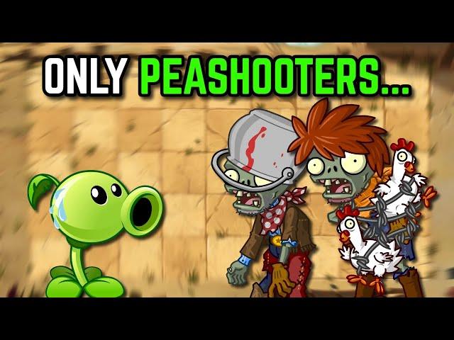 Can you beat Plants vs. Zombies 2 with ONLY PEASHOOTERS? Part 1