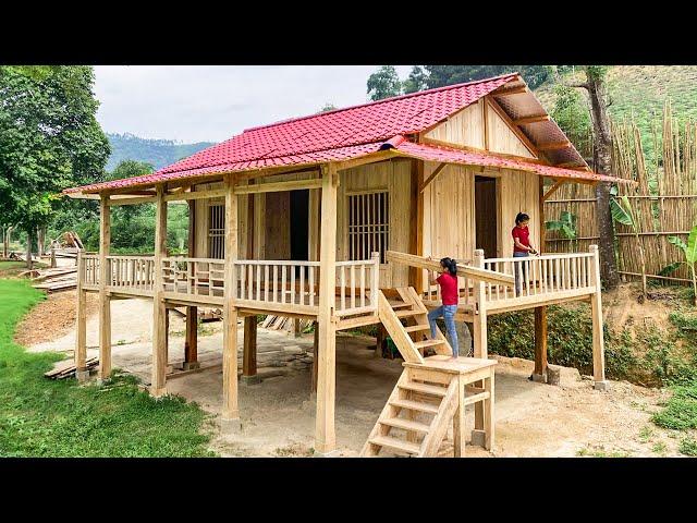 Loading 80% House: 300 Days Alone Girl Build A Wooden House, Start To Finish (FULL BUILD)