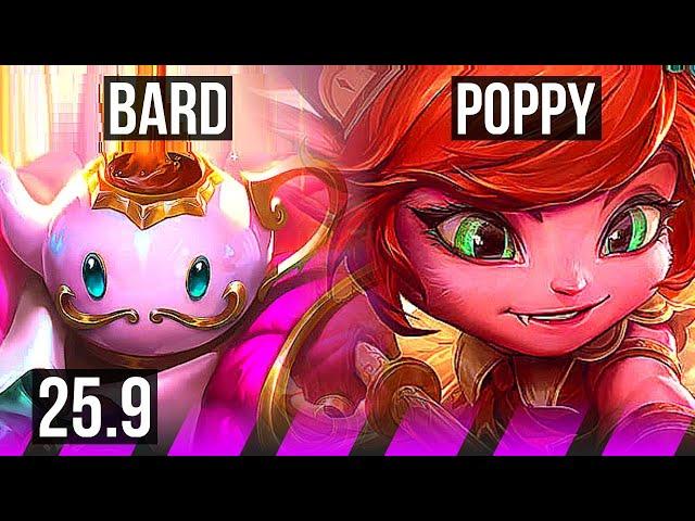 BARD & Smolder vs POPPY & Ashe (SUP) | 6/2/18, 900+ games | EUW Challenger | 25.9