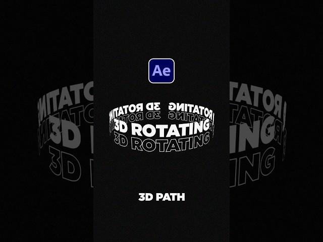 Create 3D Path Rotating Text in After Effects #tutorial