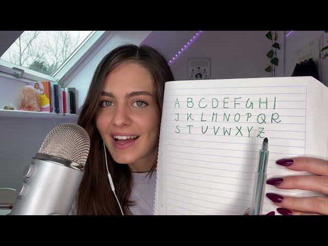 ASMR teaching you german basics :)