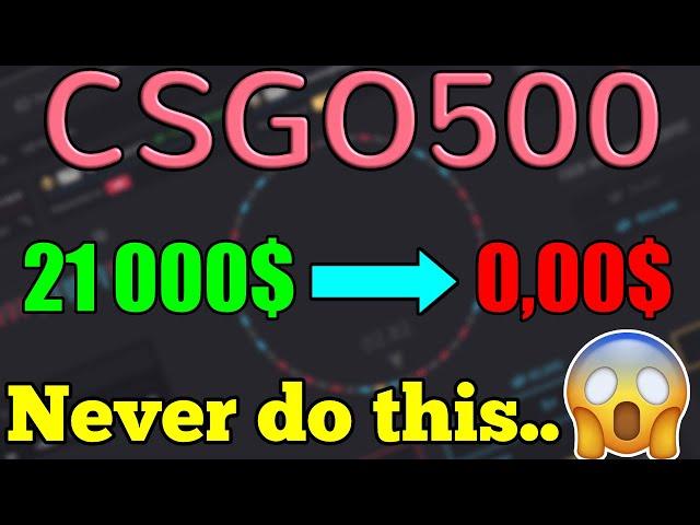 Worst betting Strategy on Csgo500? He lost 21 million bux! :O